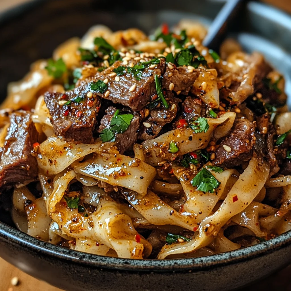 Noodles d'agneau au cumin
