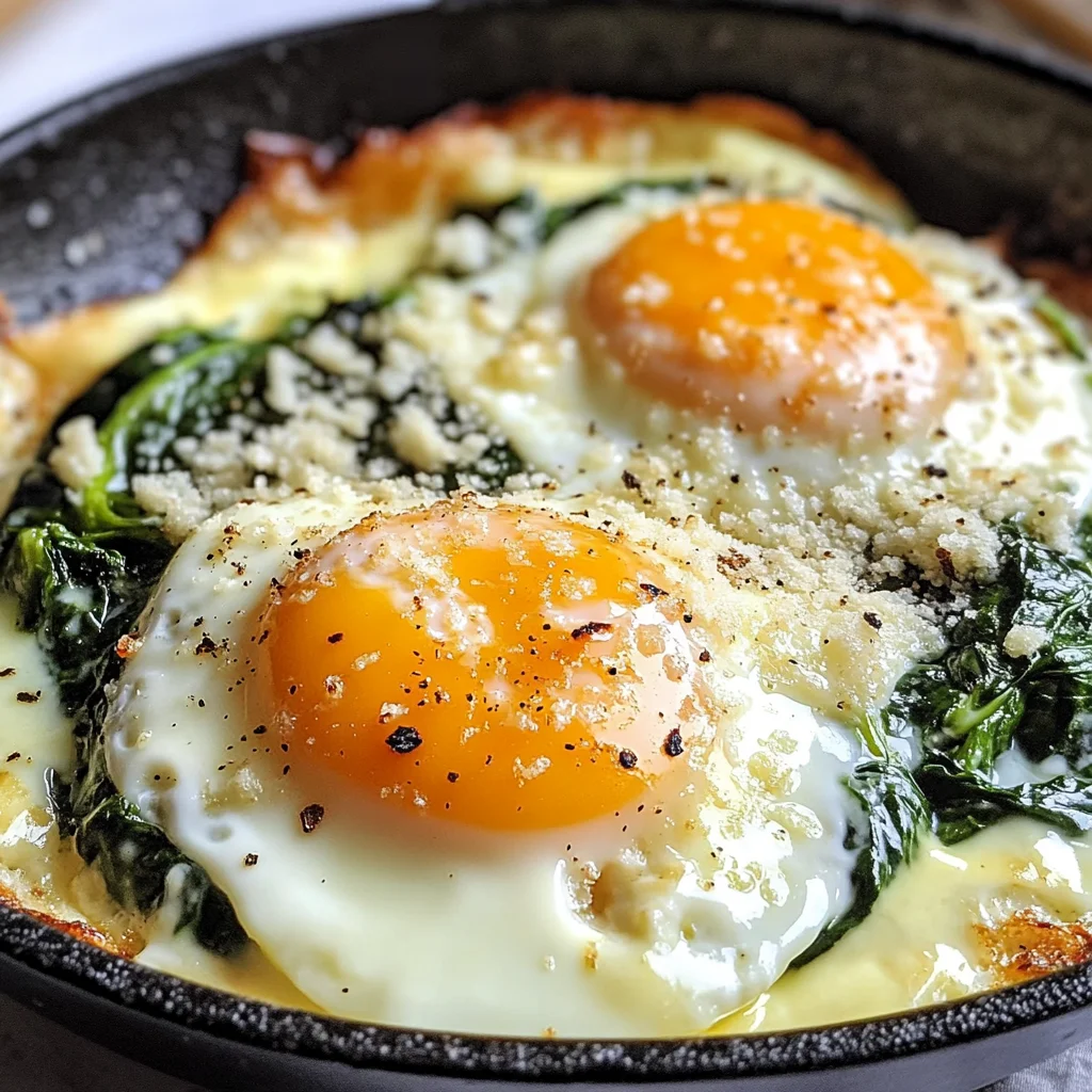Oeufs Florentine à la crème