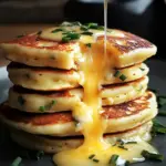 Pancakes au fromage et ciboulette