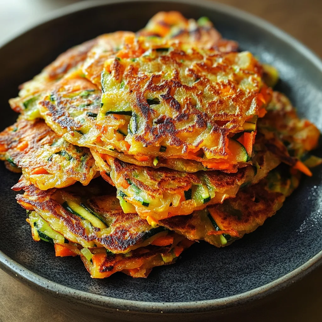 Pancakes coréens aux légumes vegan