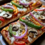 Pizza aux légumes légèrement garnie
