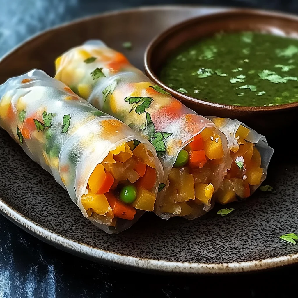 Rouleaux de Samosa au Papier de Riz