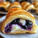 Roulés croissant myrtille fromage