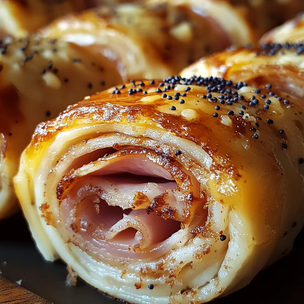 Roulés feuilletés jambon fromage