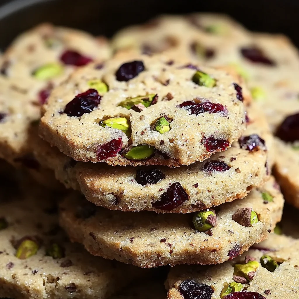 Sablés pistache et canneberges