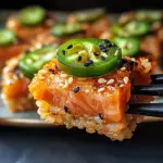 Saumon et riz croustillant