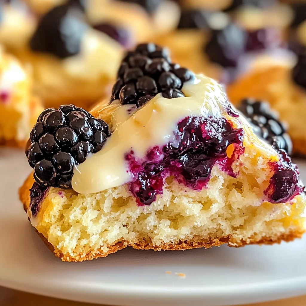 Scones aux mûres et crème