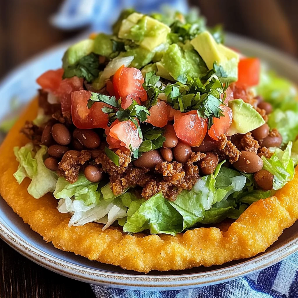 Tacos navajo maison sur pain