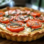 Tarte tomates basilic parmesan