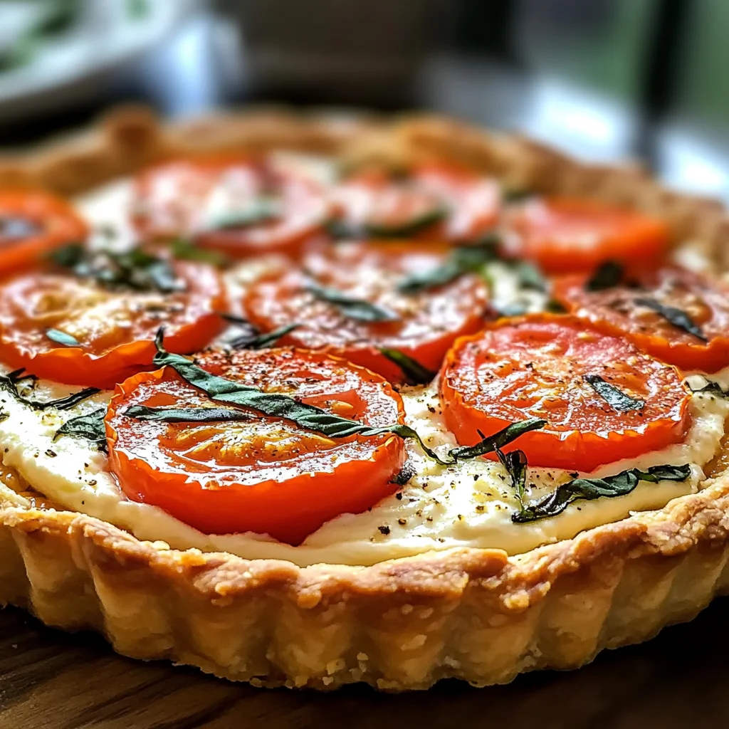 Tarte tomates basilic parmesan