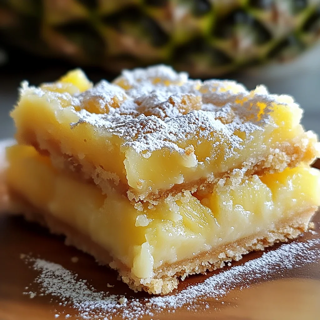 Carrés d'ananas croustillants