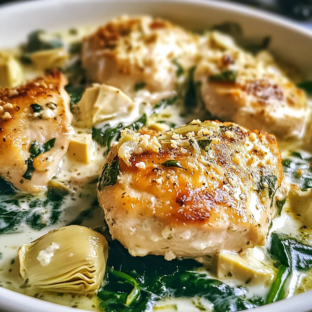 Poulet Épinards Artichauts Cottage