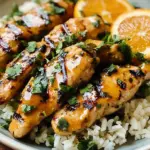 Poulet grillé sauce orange