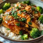 Poulet mijote sauce miel