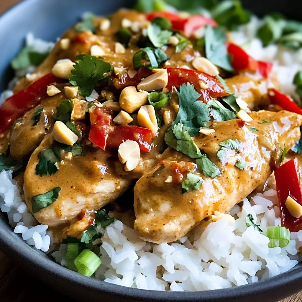 Poulet thaï sauce cacahuète