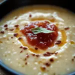 Soupe à l'Asiago avec Confiture de Tomates