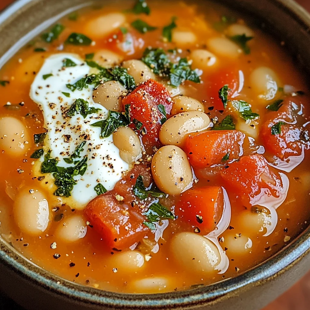 Soupe réconfortante aux haricots blancs