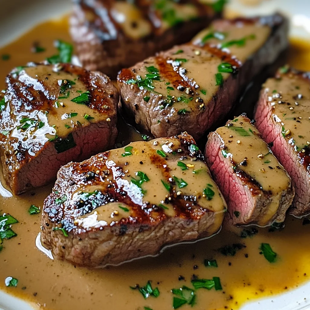 Steak poêlé sauce au beurre
