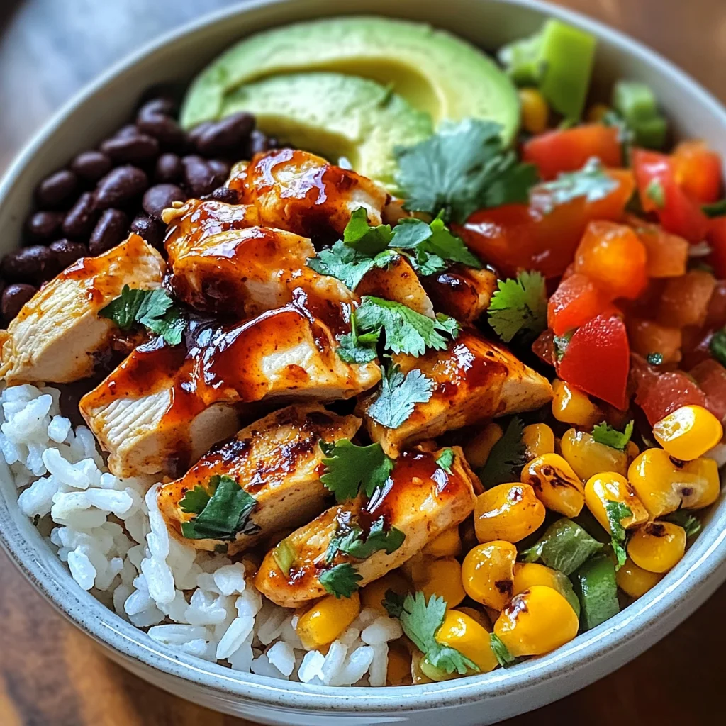 Bols de Riz au Poulet Miel et Chipotle