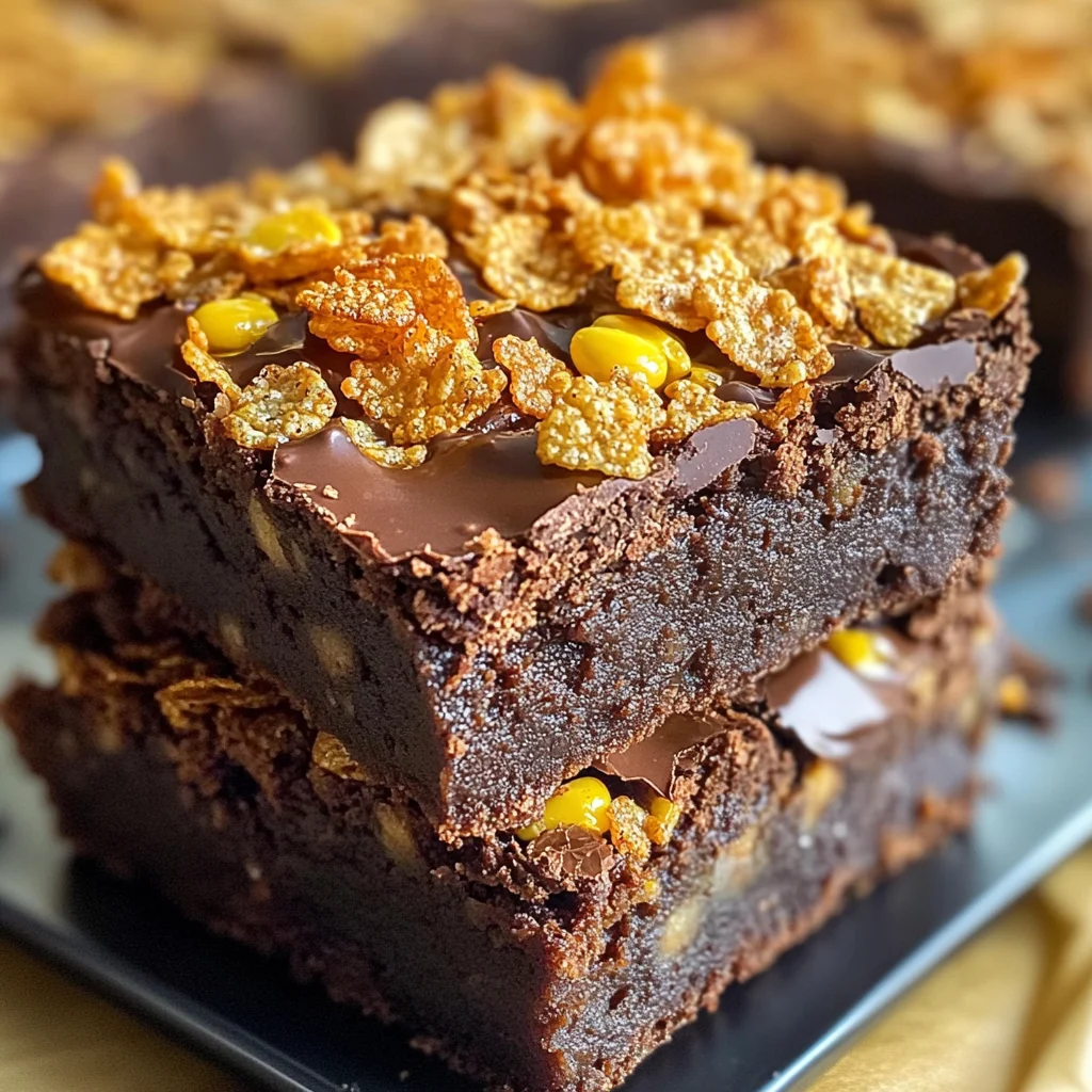 Brownies chocolat et cornflakes