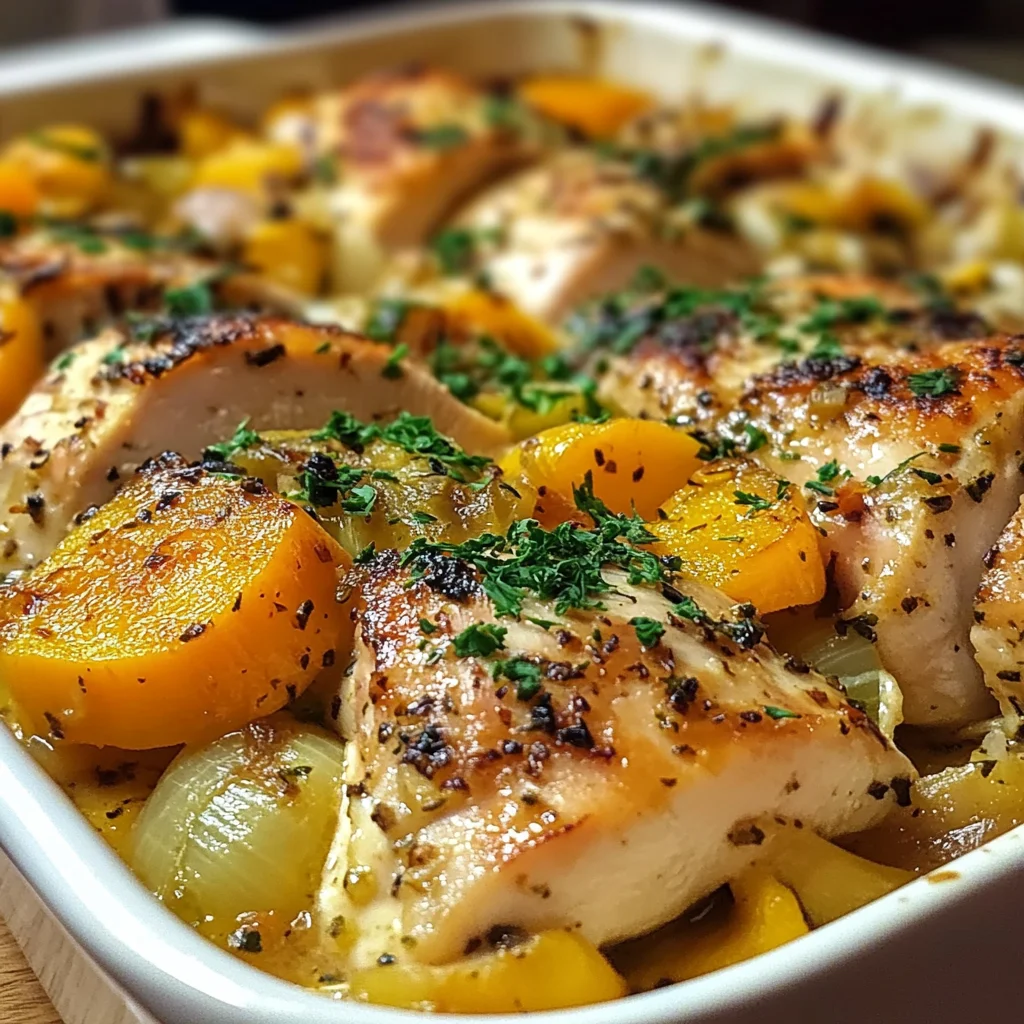 Gratin savoureux de poulet et légumes