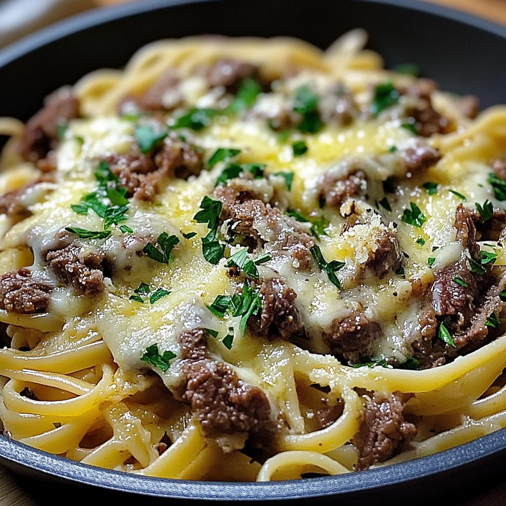 Linguine Crémeuses au Bœuf