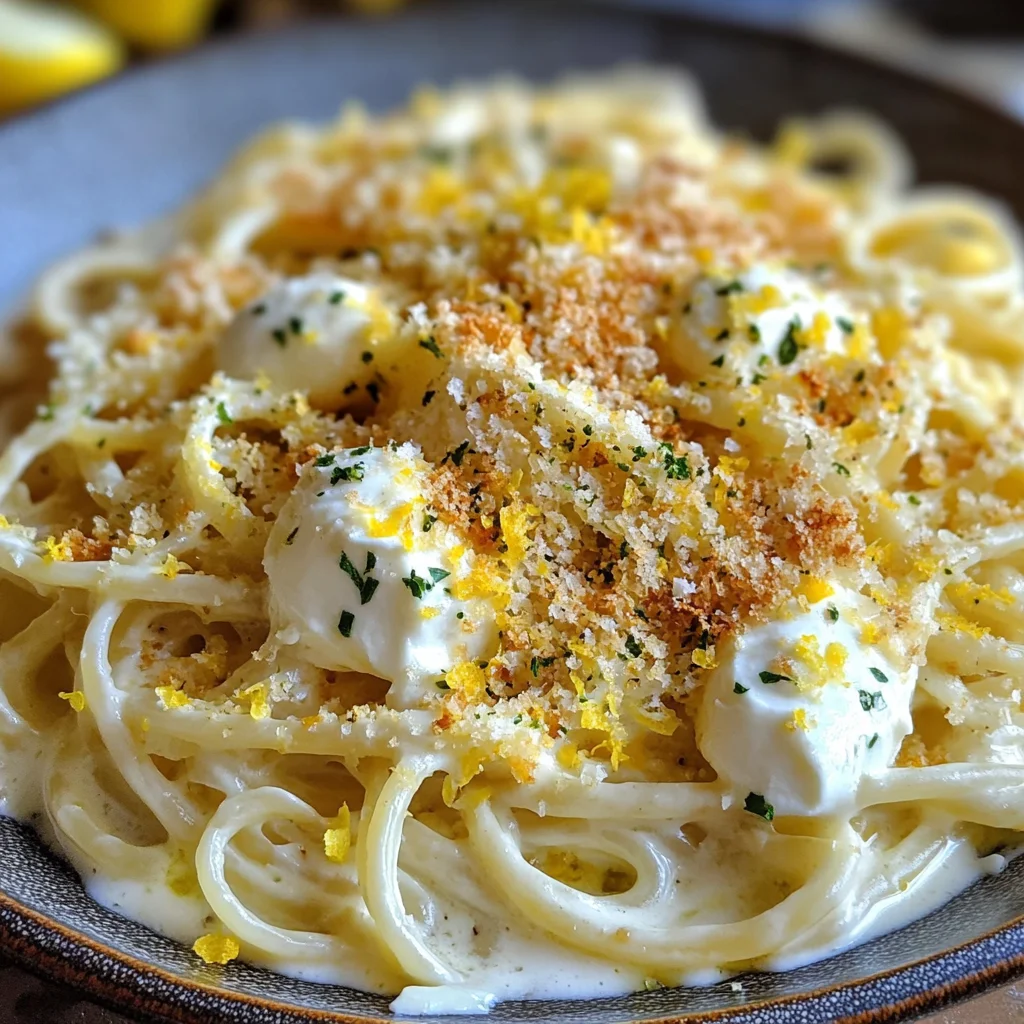 Pâtes italiennes crémeuses au citron
