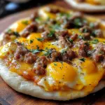 Pizzas petit-déjeuner gourmandes