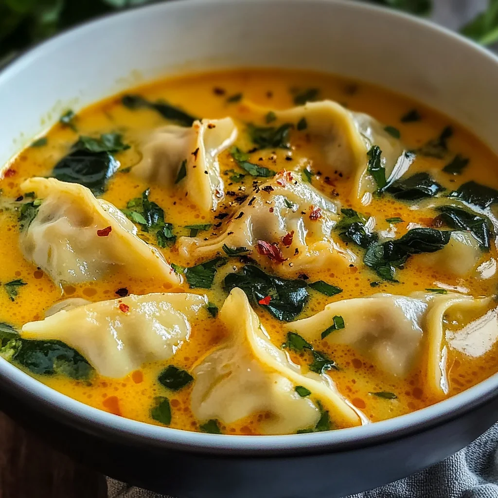 Soupe thaï réconfortante aux raviolis