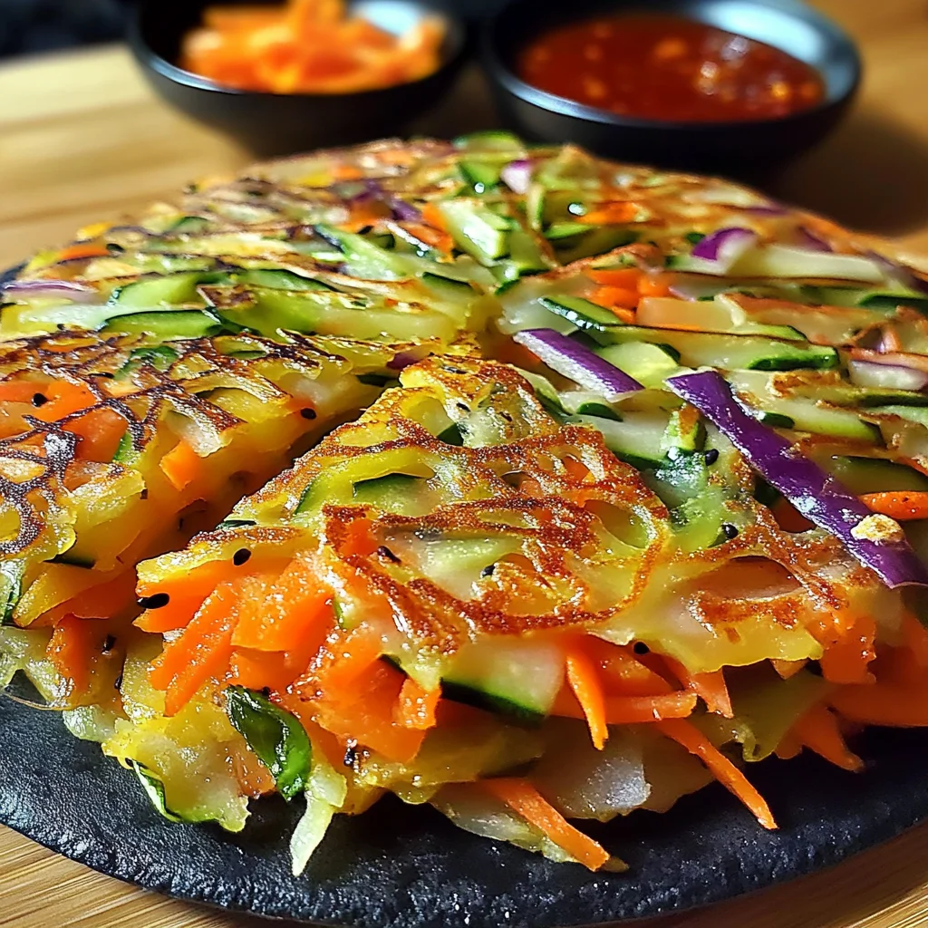 Crêpes coréennes multicolores