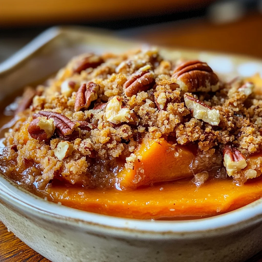 Crumble gourmand aux patates douces