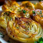 Délicieux quartiers de choux rôtis