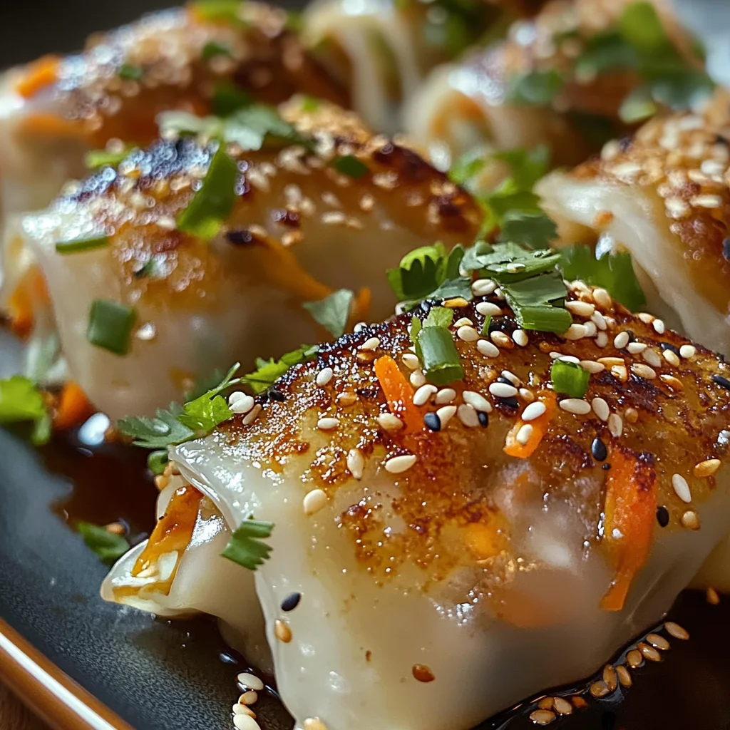 Dumplings végétariens croquants