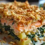 Parmentier Croustillant Saumon et Épinards