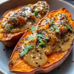 Patates douces gourmandes au tahini