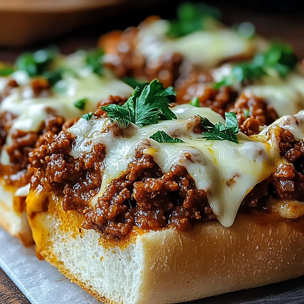 Sloppy Joes version pain fromage
