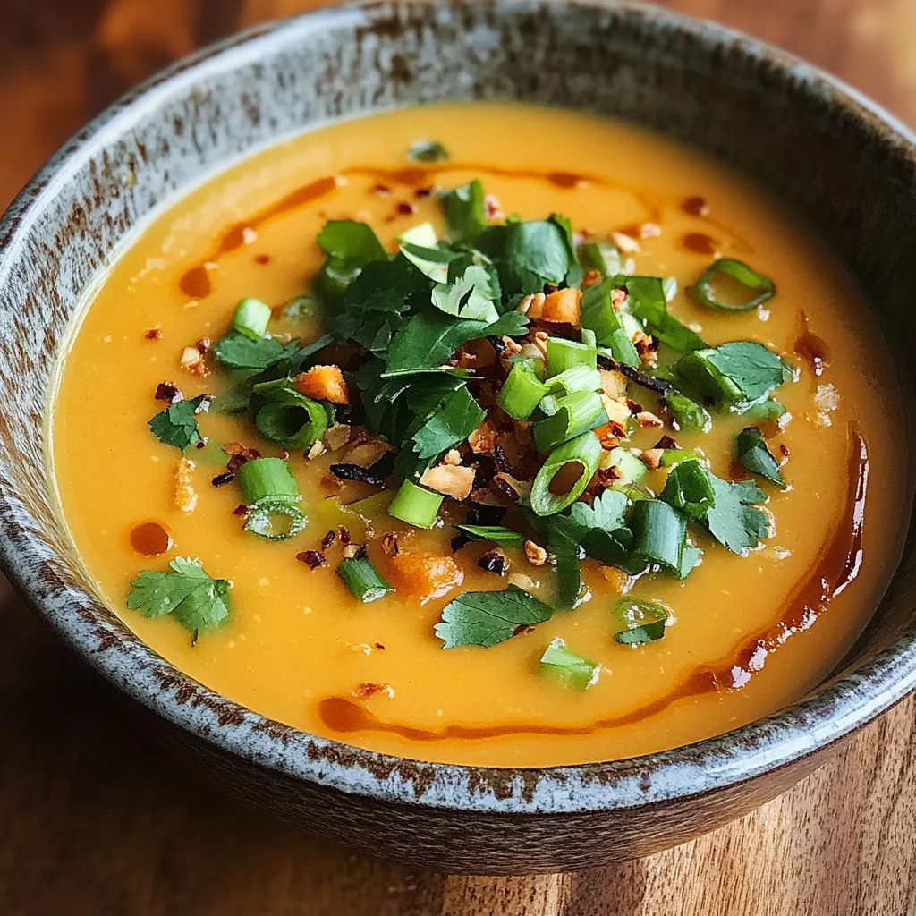 Soupe crémeuse aux carottes et miso