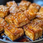 Tofu caramélisé aux graines de sésame