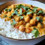Curry Vegan de Pois Chiches et Cacahuète