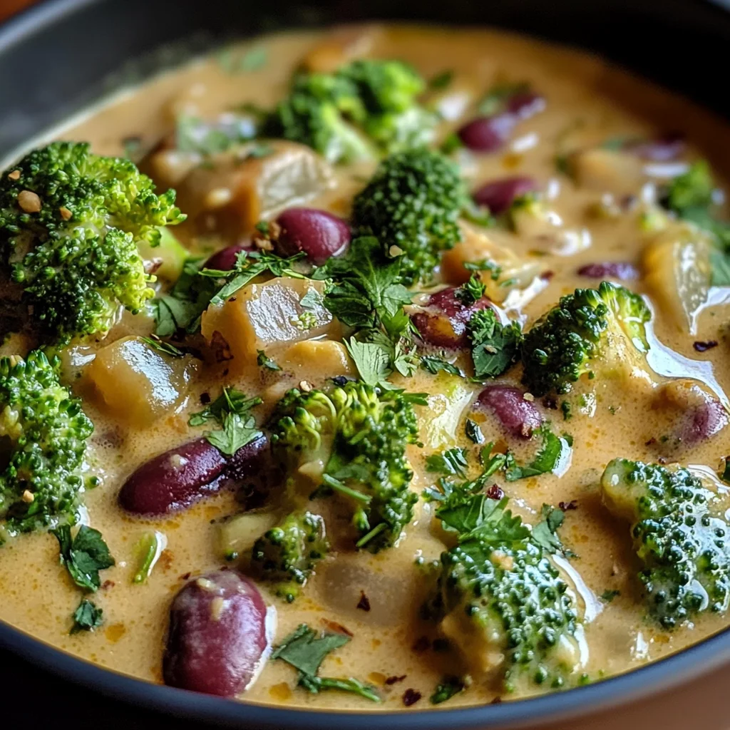 Plat végétal crémeux et gourmand