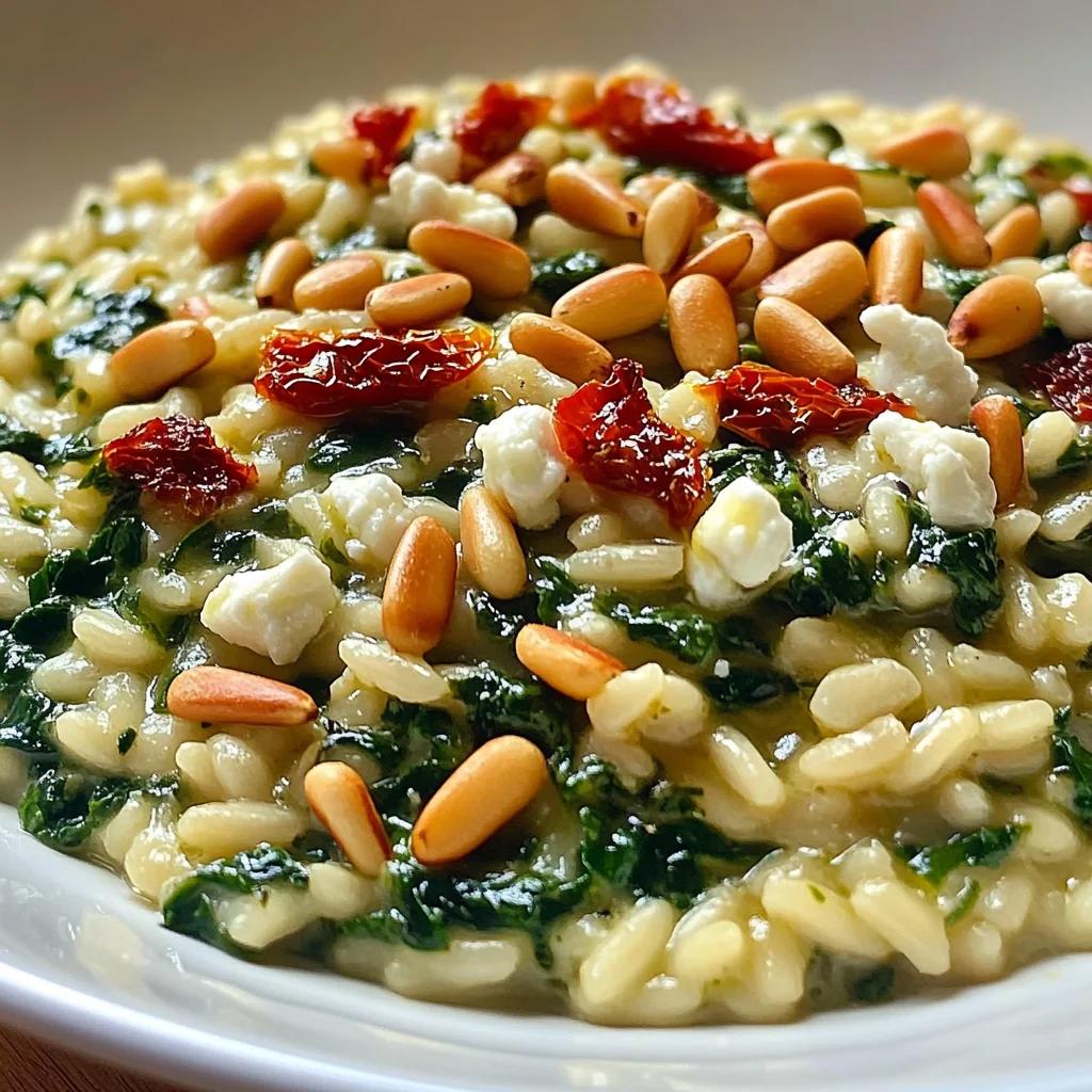 Risotto Crémeaux aux Épinards et Chèvre